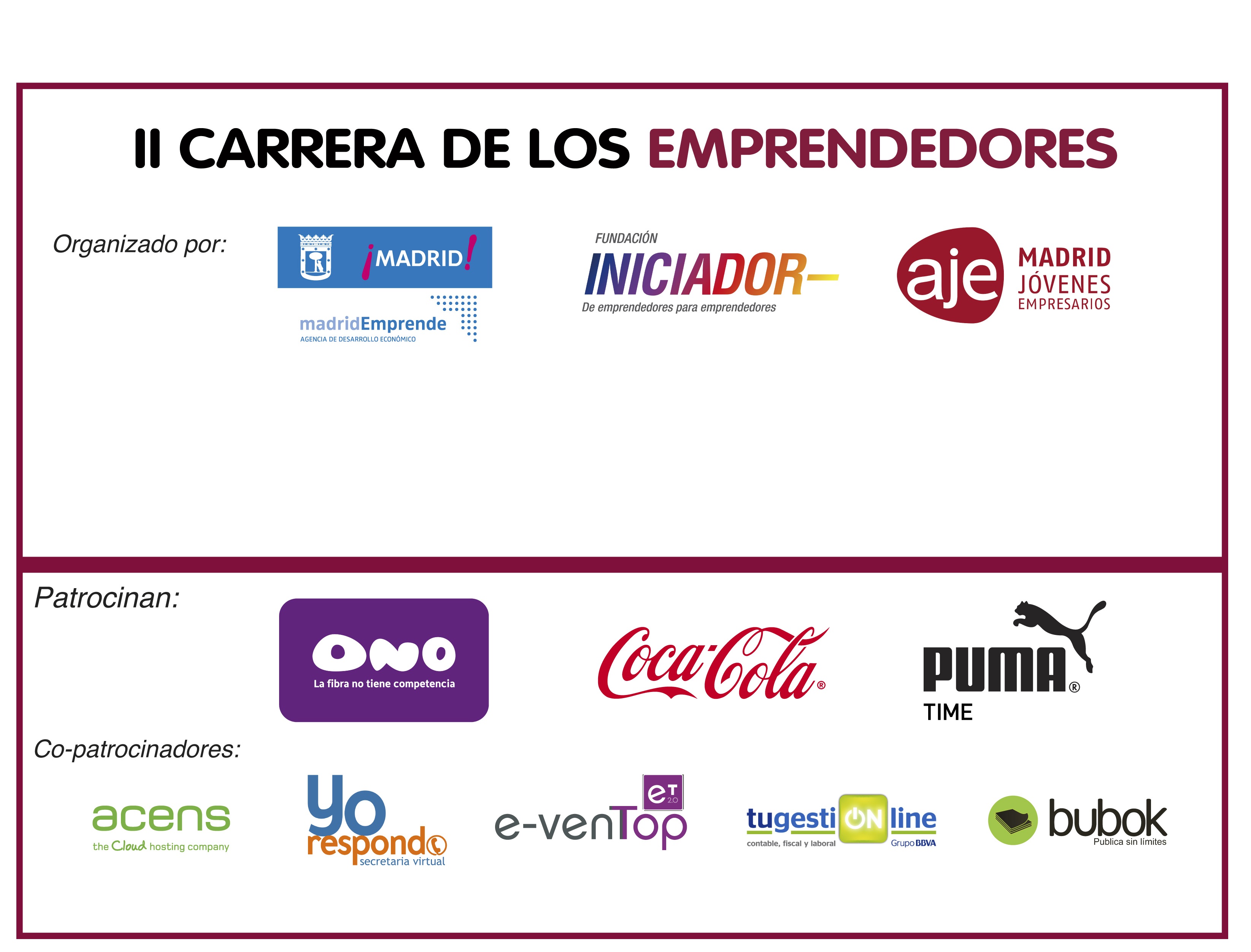 Lo prometido es deuda…todos los detalles de la II Carrera de los emprendedores!