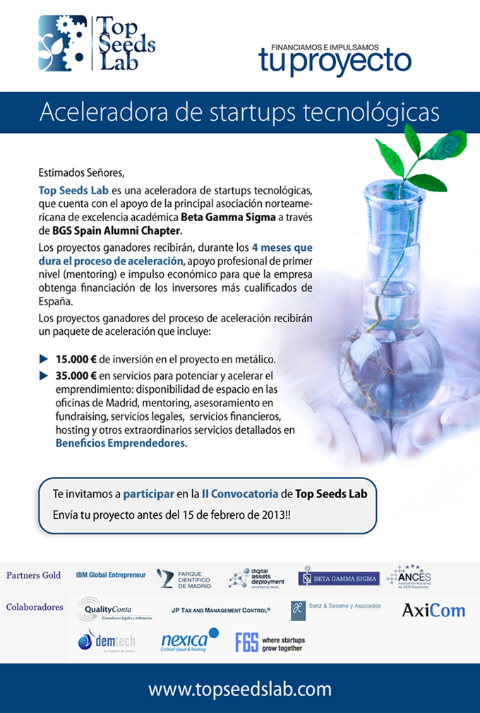 II Convocatoria Top Seeds Lab