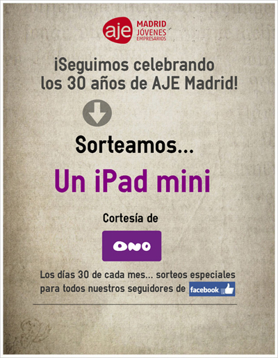 Un iPad mini por los #30añosAJEMadrid