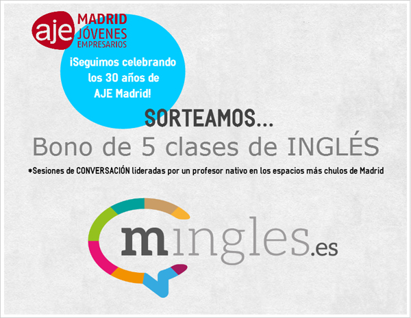 ¡Nuevo sorteo! BONO de 5 clases de INGLÉS con @MinglesSpain