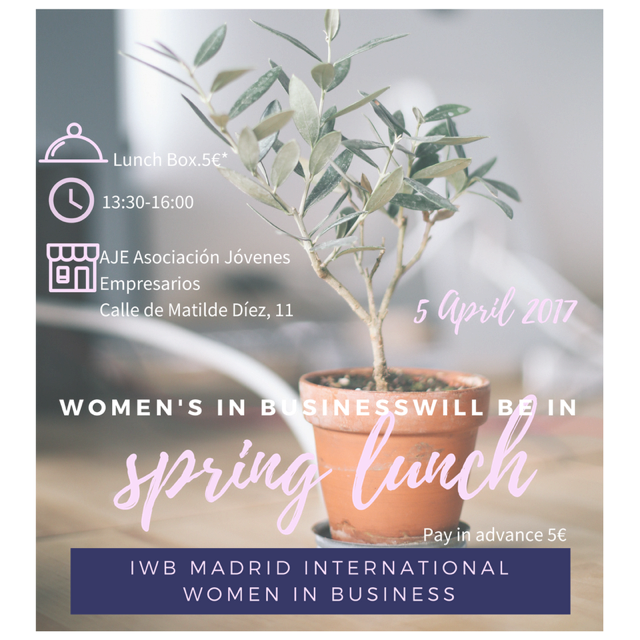 5 de abril: Spring Lunch. International Women In Business