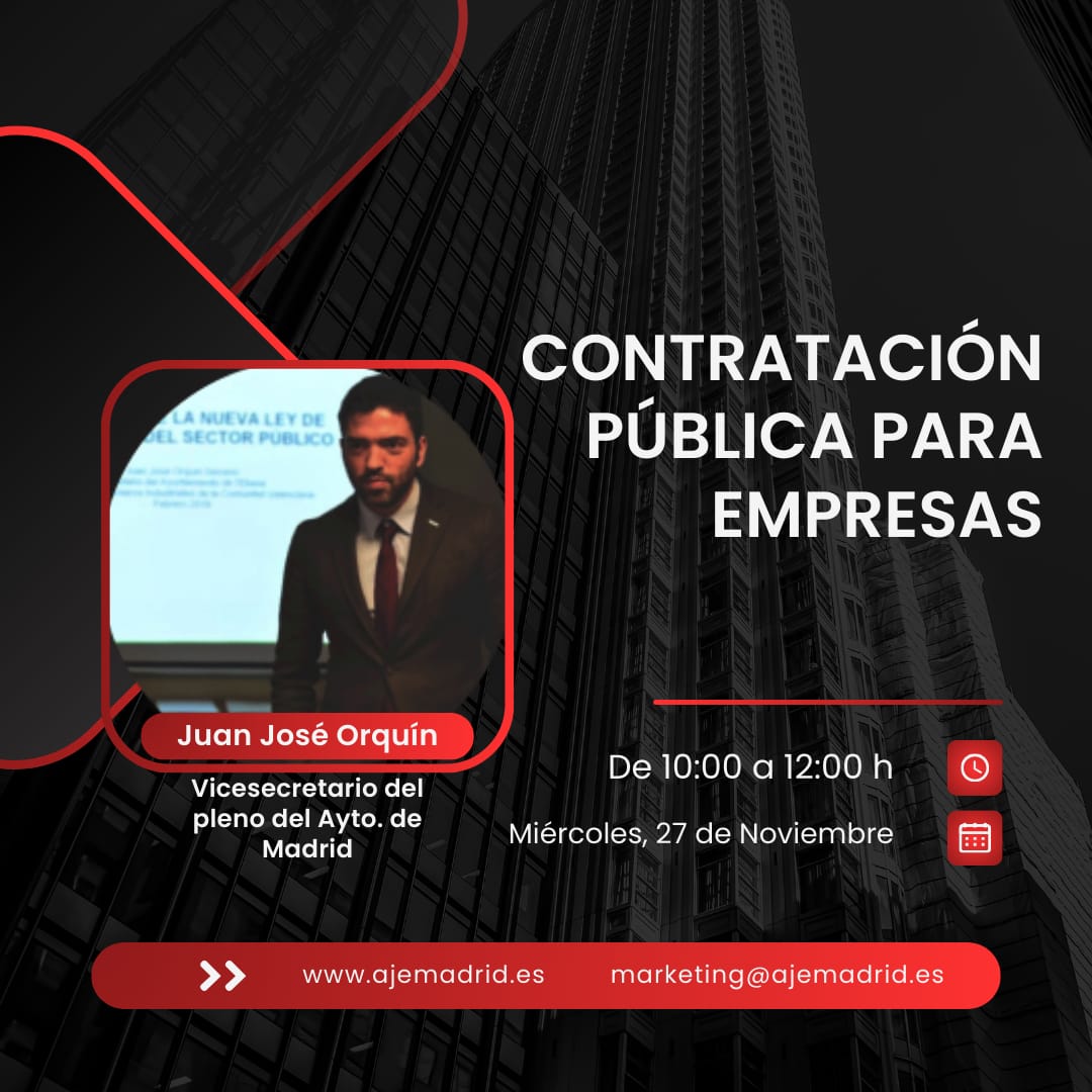 ¿Quieres aprender más sobre contratación pública para tu empresa? ¡Entonces este evento es para ti! Únete a nosotros en C. de Matilde Díez, 11 para una jornada llena de información y oportunidades. Descubre cómo participar en licitaciones, conoce los requisitos y beneficios. ¡Inscríbete ahora y lleva tu negocio al siguiente nivel!